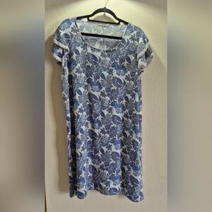 Luisa Perla Italy Linen Cotton Shift Dress Size XL